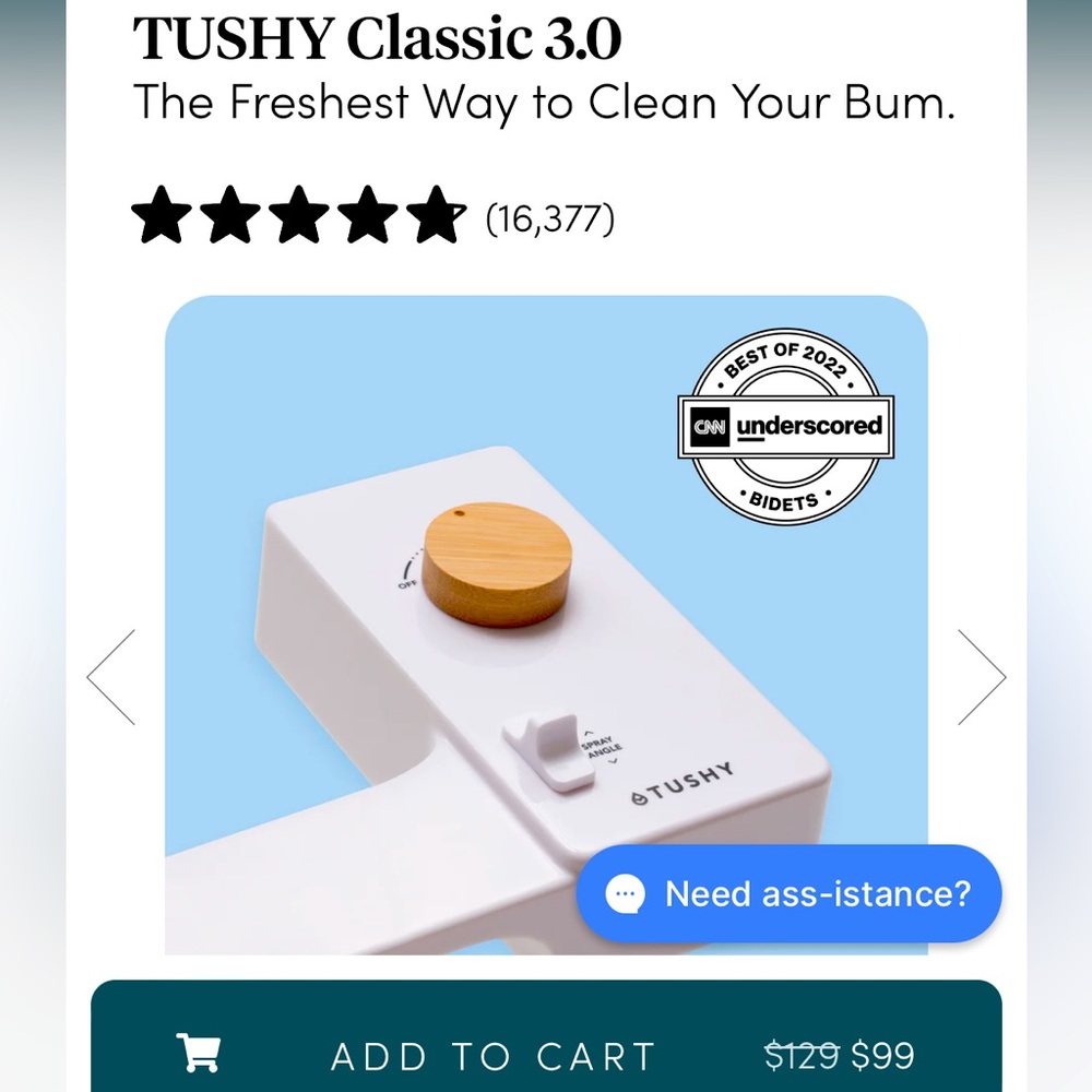 Tushy classic bidet 3.0